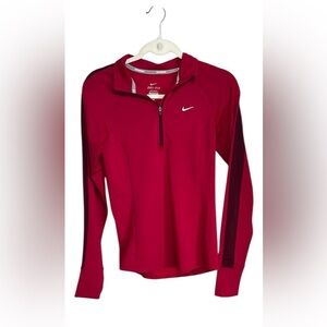 Nike‎ Red Half-Zip Dri-FIT Top